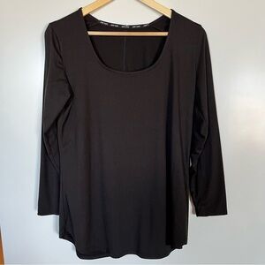 Just Cozy Black Long Sleeve Top Large